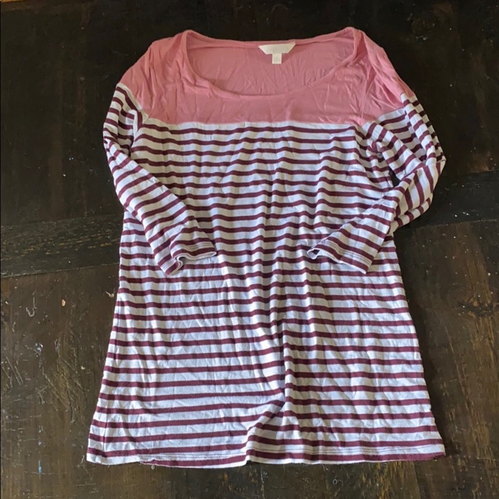 Charming Charlie’s stripe mid sleeve shirt